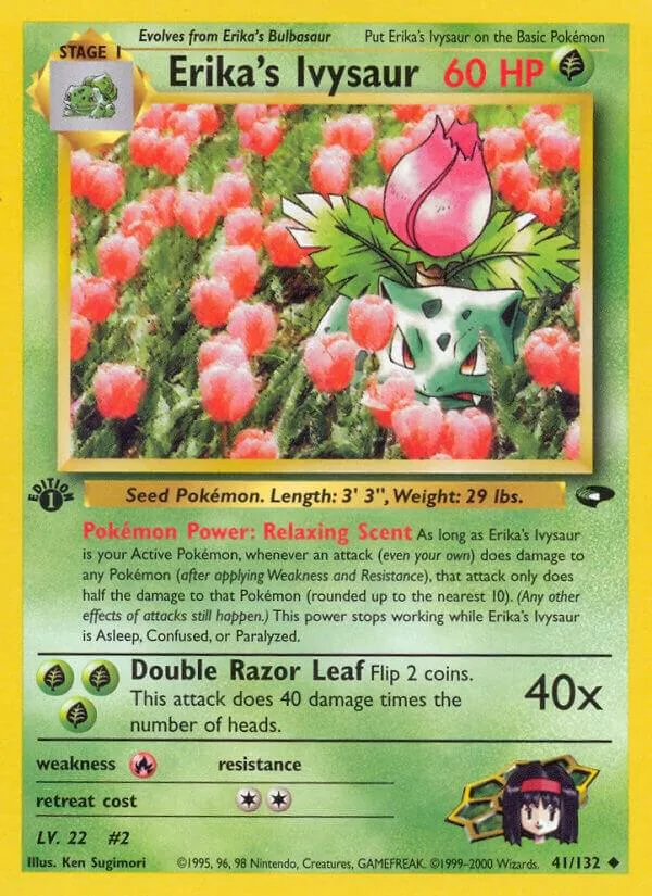 Erika's Ivysaur card front