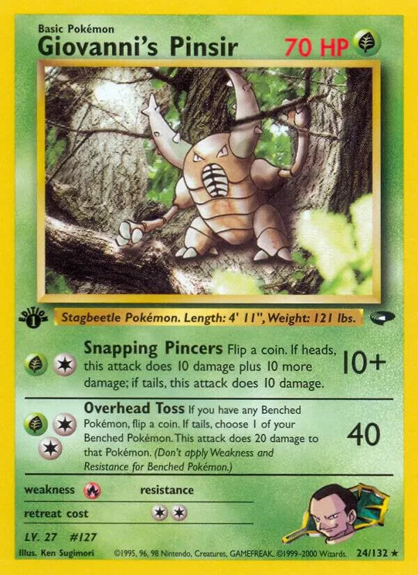 Giovanni's Pinsir card front