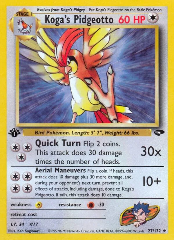 Koga's Pidgeotto card front