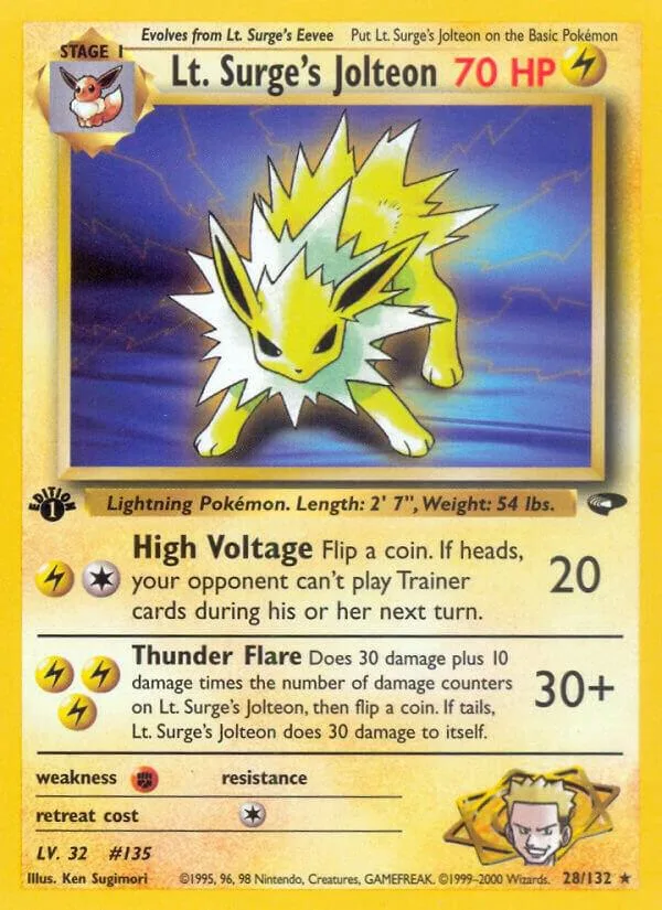 Lt. Surge's Jolteon card front