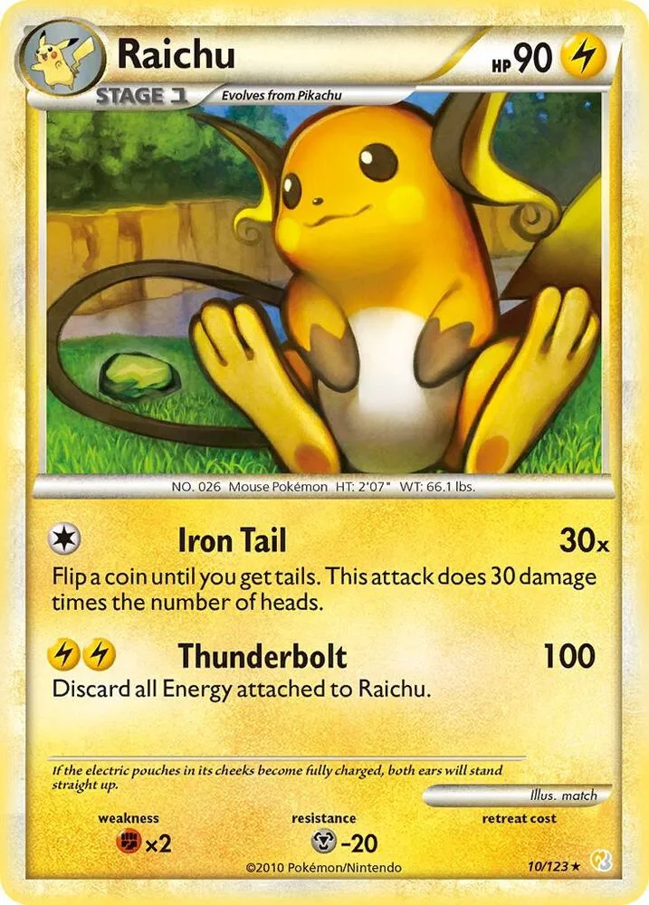 Raichu card front