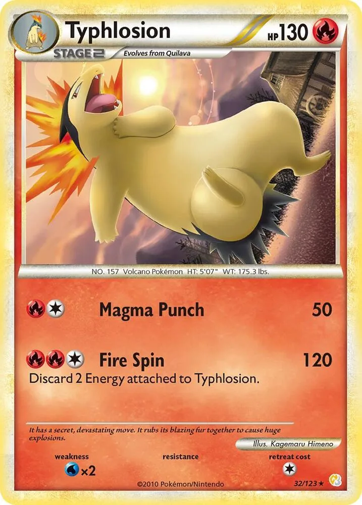 Typhlosion card front