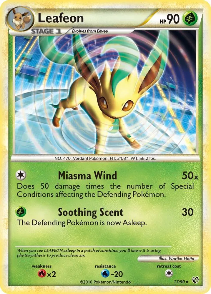 Leafeon card front