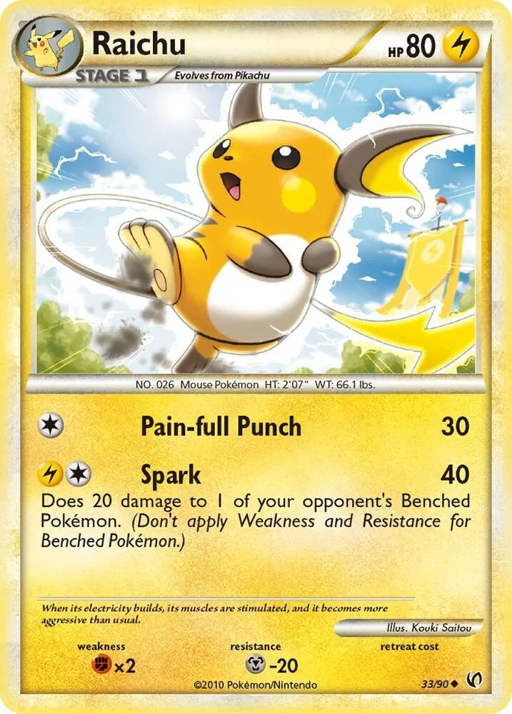 Raichu card front