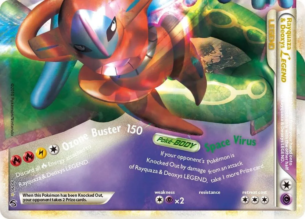 Rayquaza & Deoxys Legend (Bottom) Holofoil card