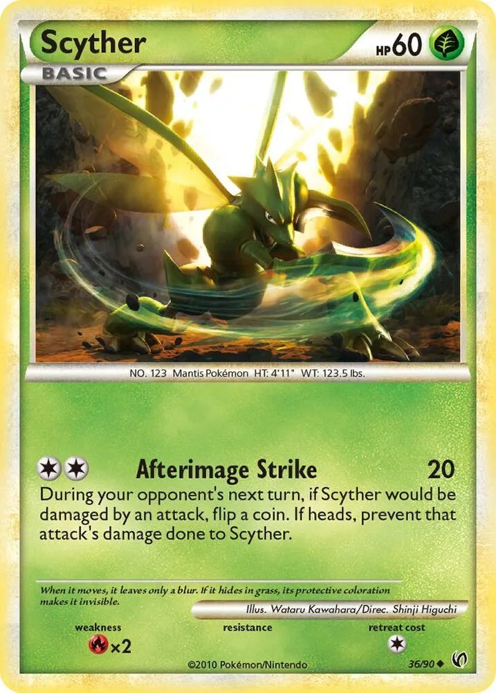 Scyther card front