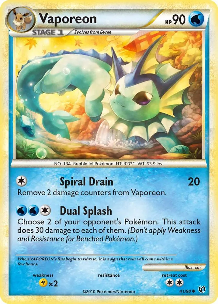Vaporeon card front