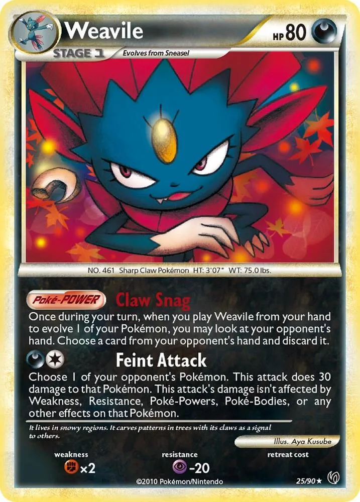 Weavile card front