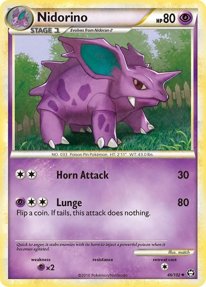 Nidorino card front