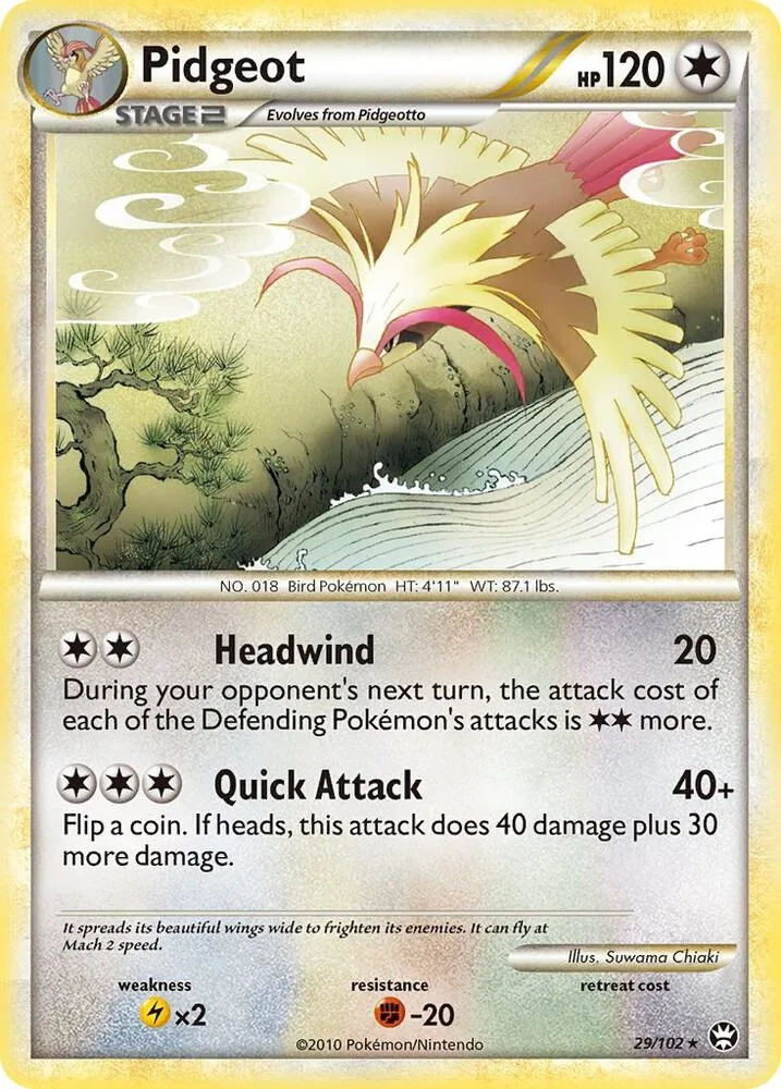 Pidgeot card front