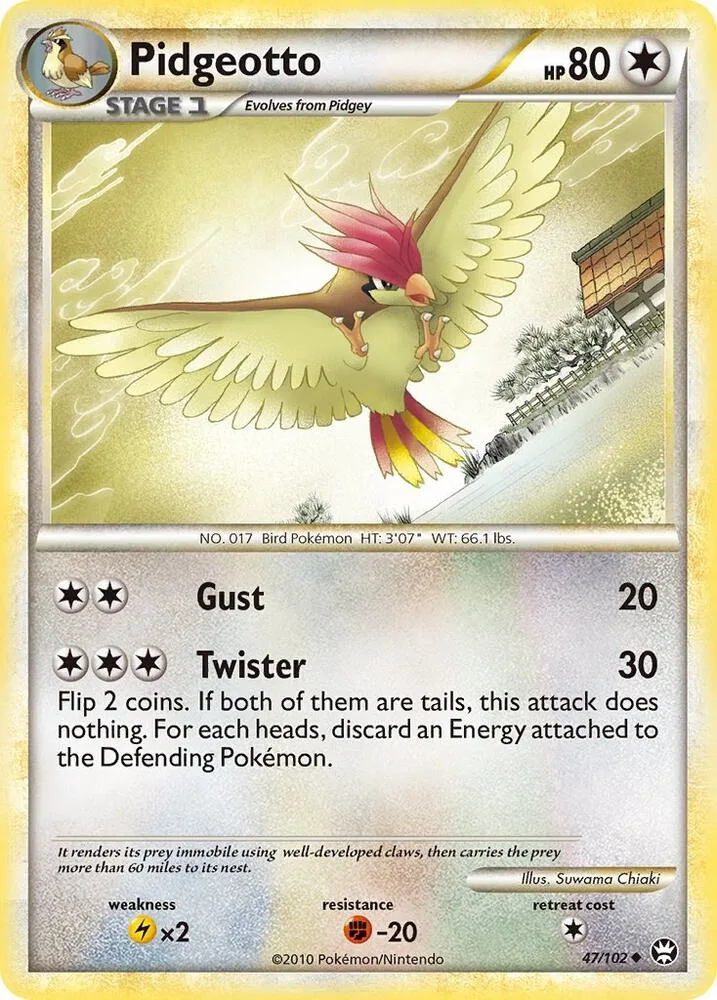 Pidgeotto card front