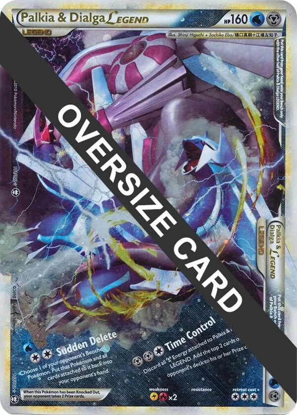 Palkia & Dialga Legends - 101/102 + 102/102 (Single Oversized Promo) Holofoil card