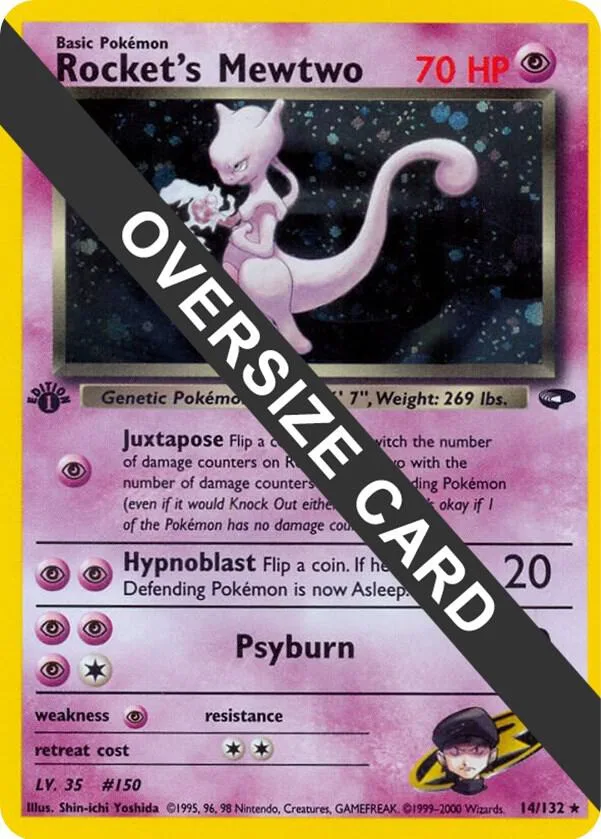Rocket's Mewtwo card front