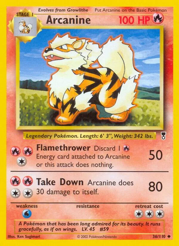 Arcanine card front