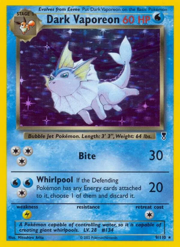 Dark Vaporeon card front