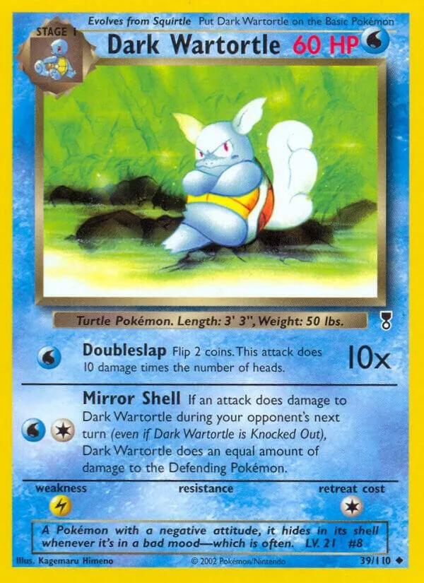 Dark Wartortle card front