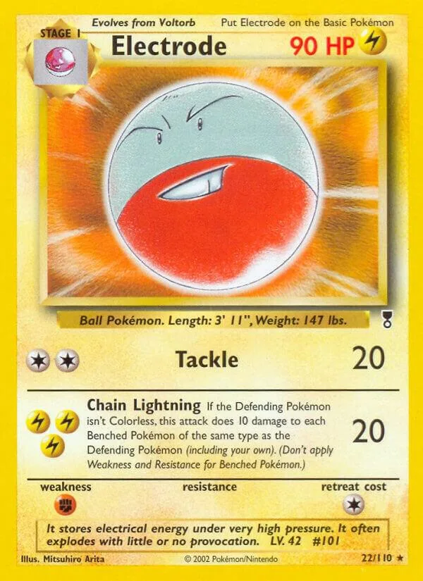 Electrode card front