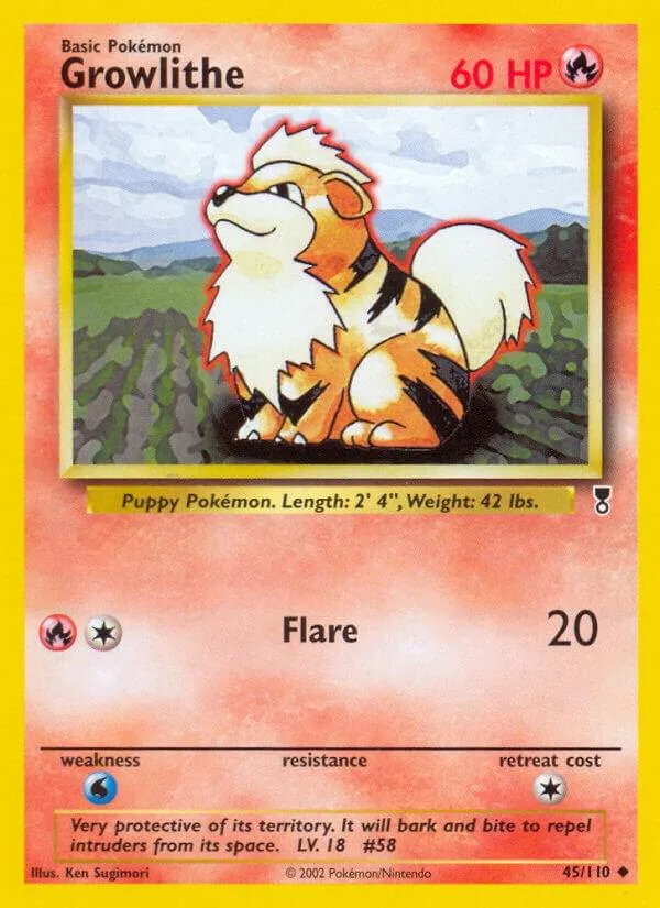 Growlithe card front