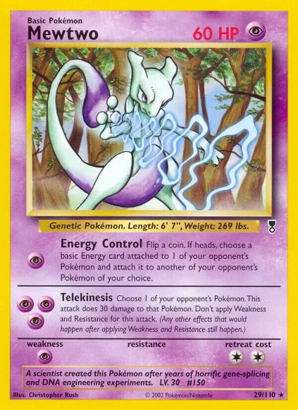 Mewtwo card front