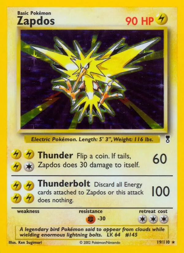 Zapdos card front