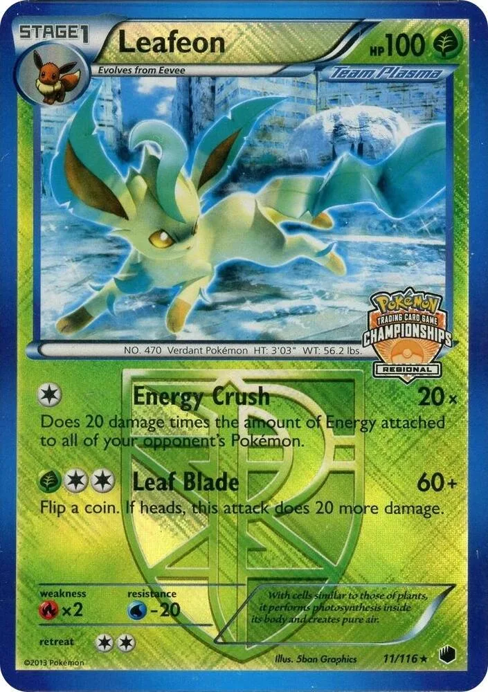 Leafeon - 11/116 (Regional Championship Promo) card front
