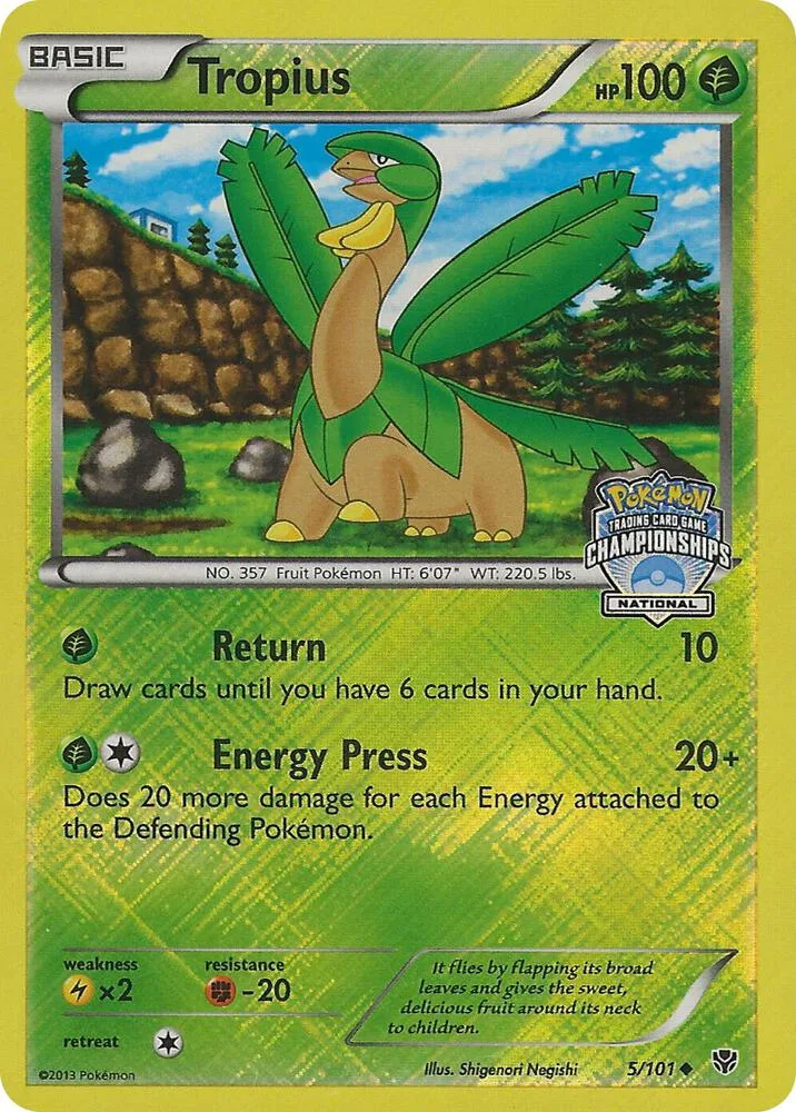 Tropius (National Championships) card front