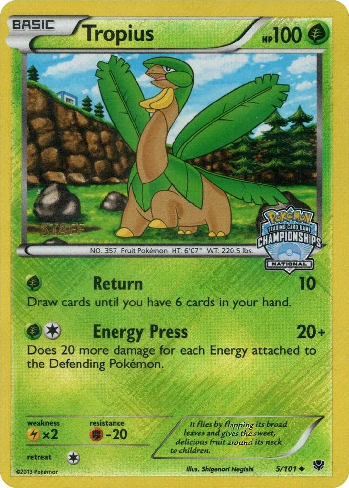 Tropius (National Championships) [Staff] card front