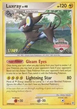 Luxray (National Championships) [Staff] card front