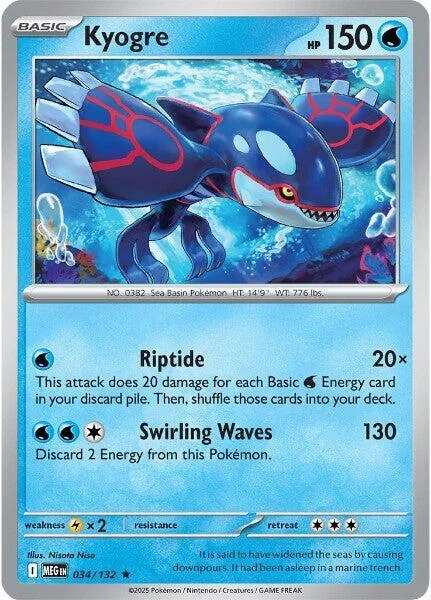 Kyogre card front
