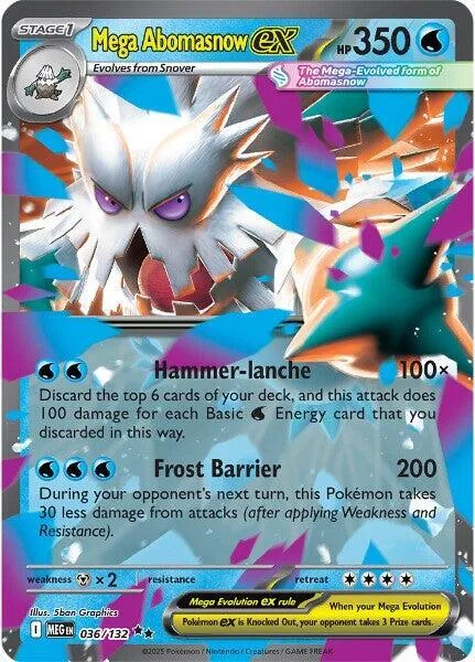 Mega Abomasnow ex card front