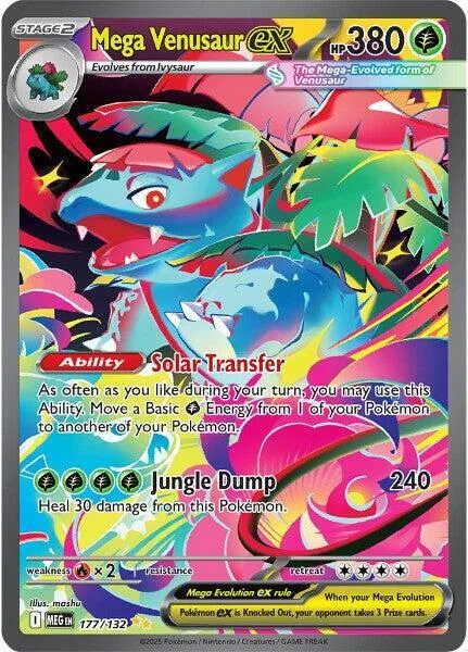 Mega Venusaur ex Holofoil card