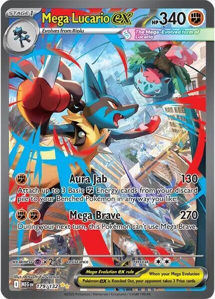 Mega Lucario ex Holofoil card