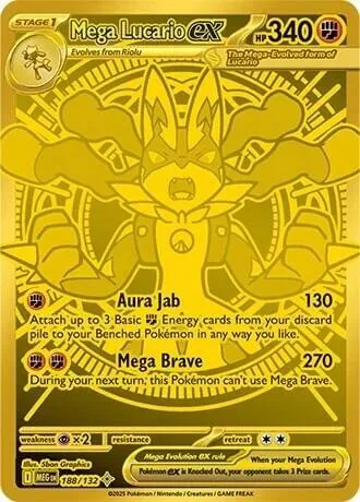 Mega Lucario ex Holofoil card