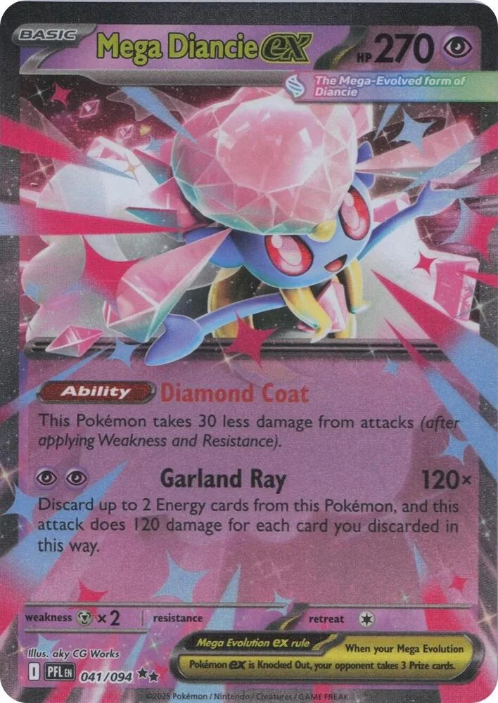 Mega Diancie ex card front