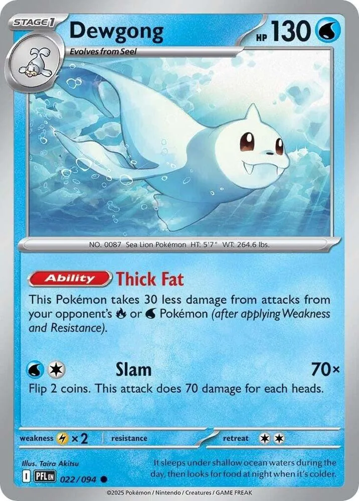 Dewgong card front