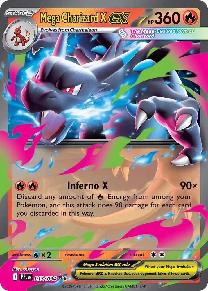 Mega Charizard X ex card front