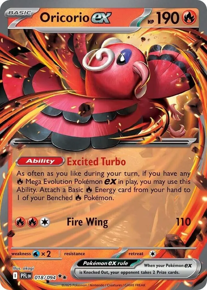 Oricorio ex card front