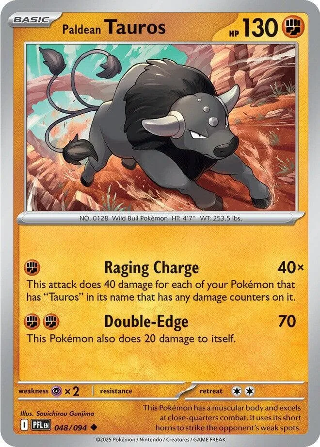 Paldean Tauros card front