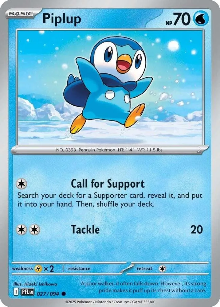 Piplup card front