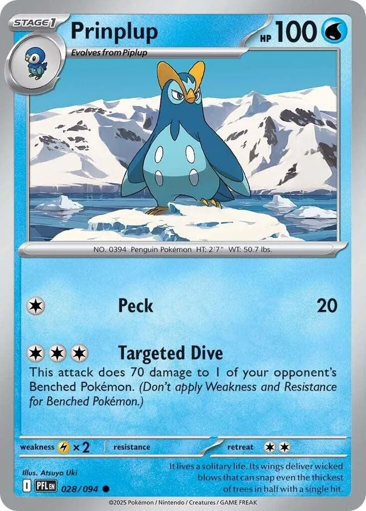 Prinplup card front