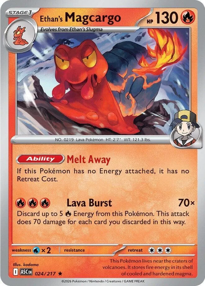 Ethan's Magcargo card front