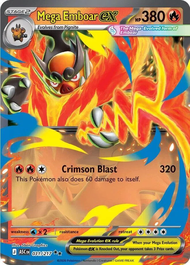 Mega Emboar ex card front