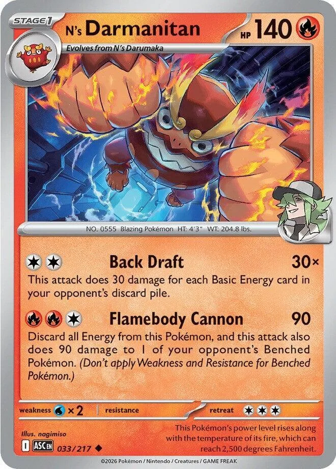N's Darmanitan card front