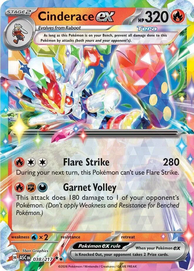 Cinderace ex card front