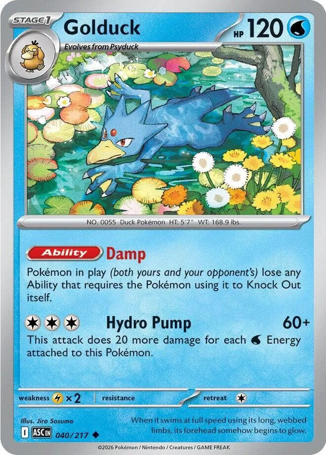 Golduck card front