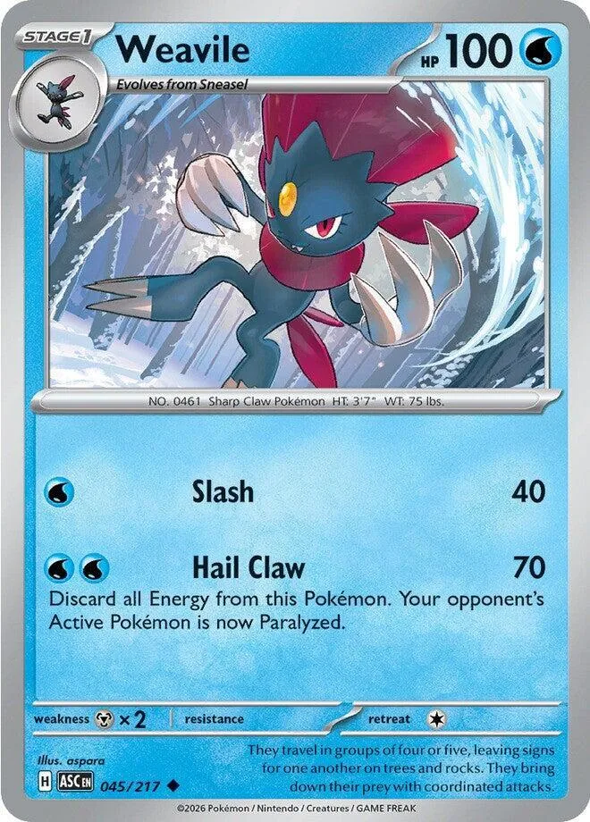 Weavile card front