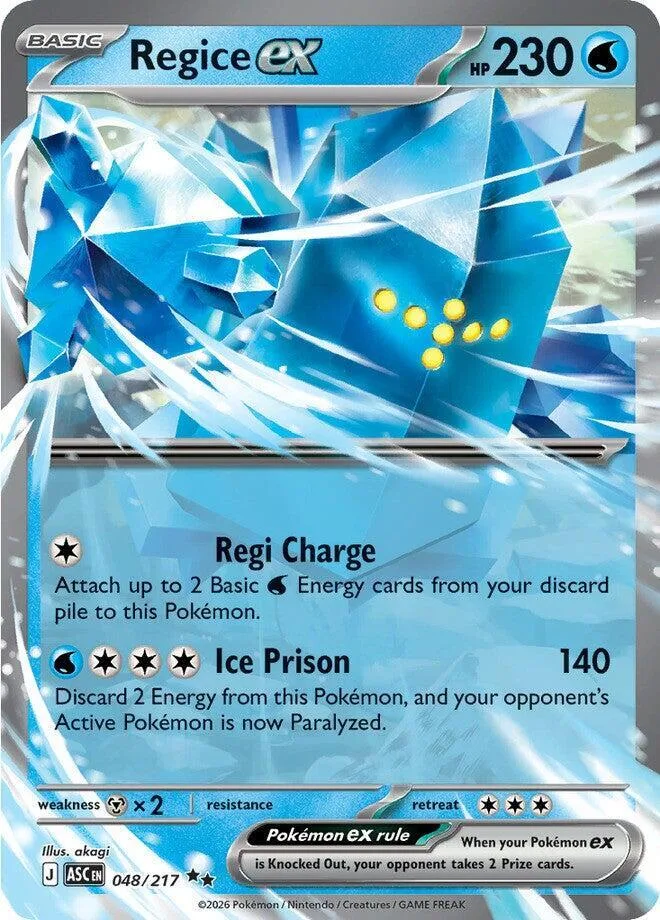 Regice ex card front