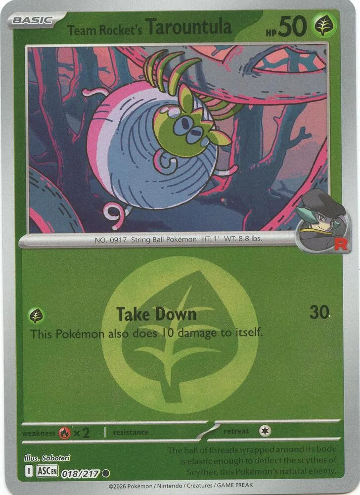 Team Rocket's Tarountula (Energy Symbol Pattern) thumbnail
