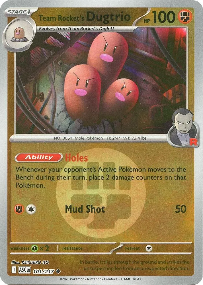 Team Rocket's Dugtrio (Energy Symbol Pattern) thumbnail