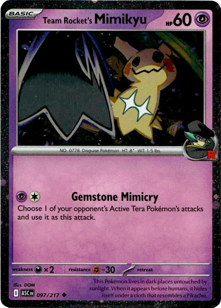 Team Rocket's Mimikyu (Cosmos Holo) thumbnail